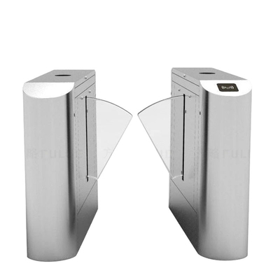 High Security Station Access Control Flap Barrier Gate for Biometric Metro Station and Rfid Card Reader
